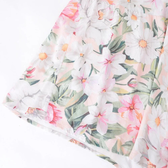 Maaji Pink And White Floral Spaghetti Strap  Flowy Maxi Dress M - Picture 9 of 13